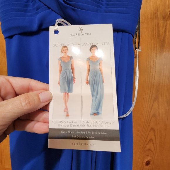 Formal Sorella Vita Full Length Cocktail Dress With Detachable Straps, Size 10,… - Picture 3 of 11